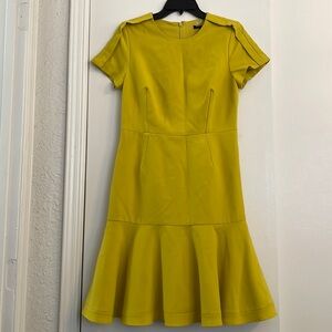 Elegant Yellow Flare Dress